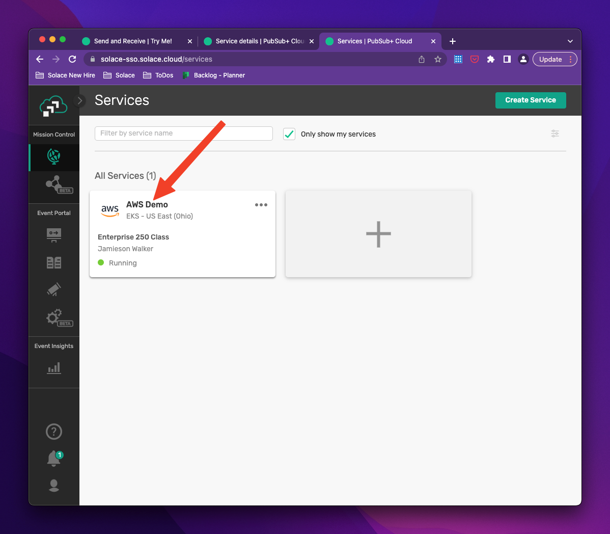 cloud service select