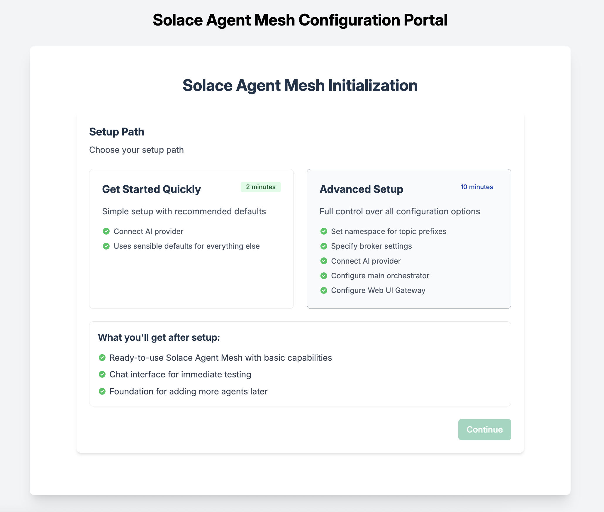 Solace Agent Mesh Init